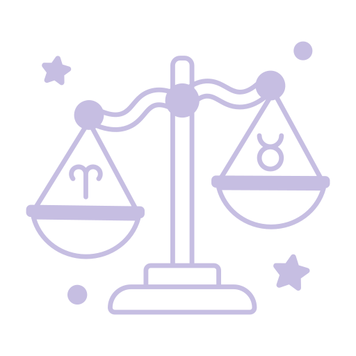 Balance scales line illustration