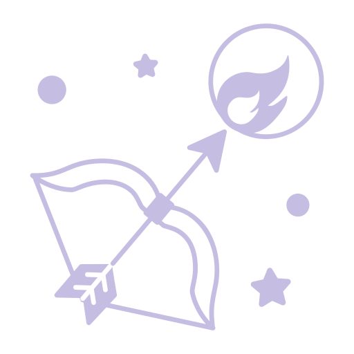 Sagittarius symbol line illustration